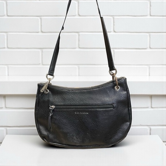 Enzo Angiolini Handbags - Vintage Enzo Angolini Vegan Leather Black Shoulder Bag Purse​​